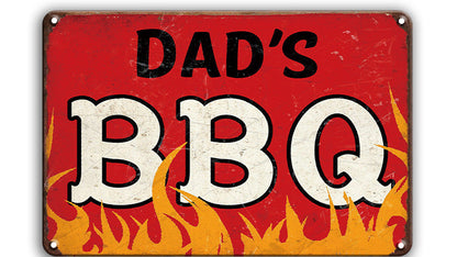 Metalen wandbord | Dad's BBQ |