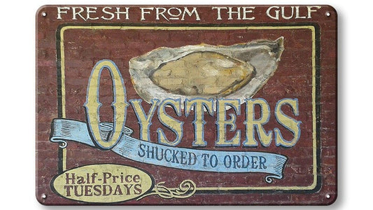 Metalen wandbord | Oysters |
