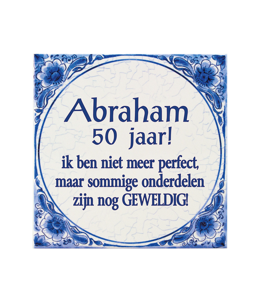 Delfts blauw tegeltje | Abraham | 14,5cm |