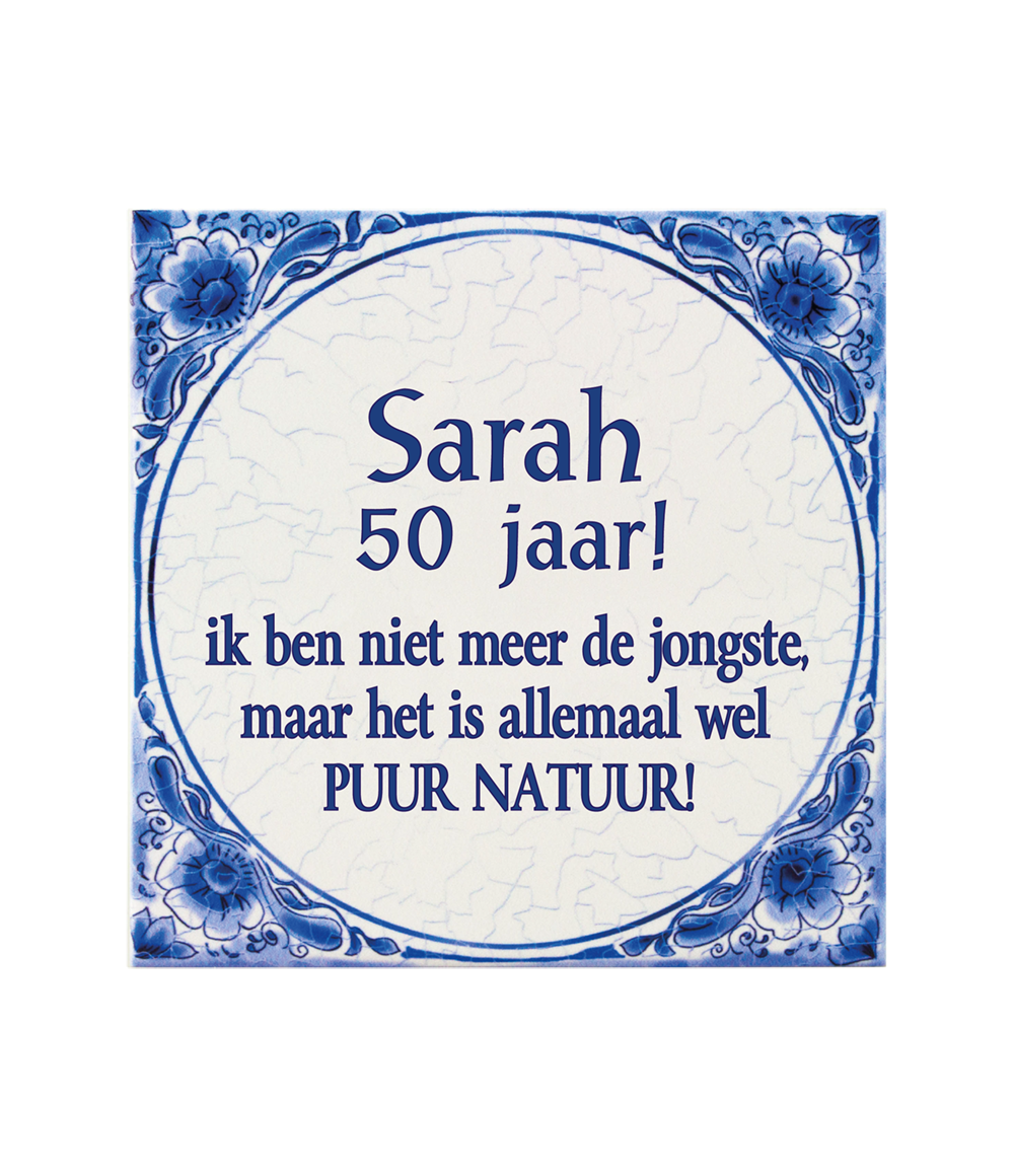 Delfts blauw tegeltje | Sarah | 14,5cm |