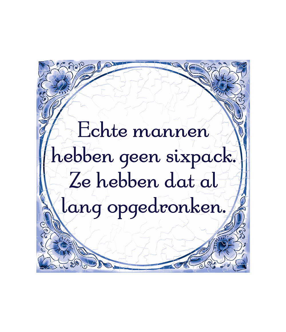 Delfts blauw tegeltje | Sixpack | 15cm |