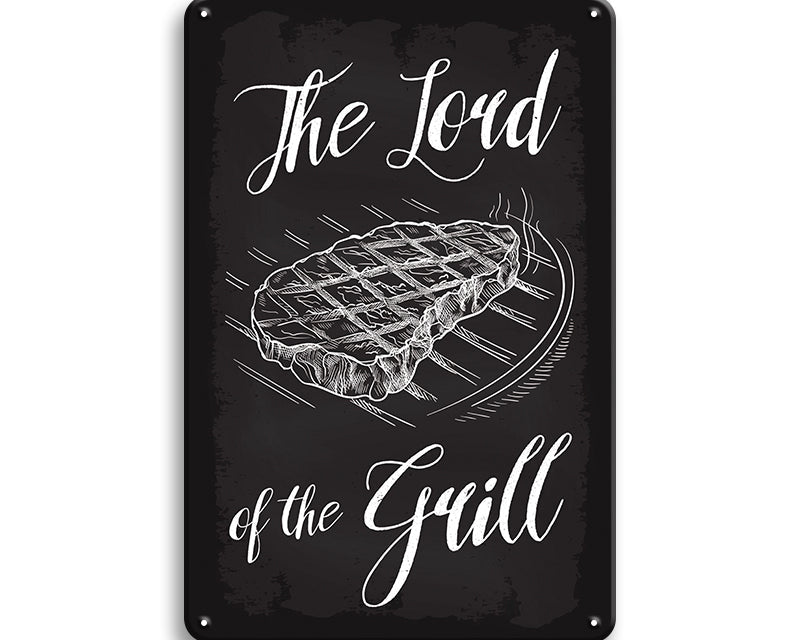 Metalen wandbord | The lord of the grill |