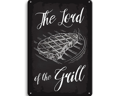 Metalen wandbord | The lord of the grill |