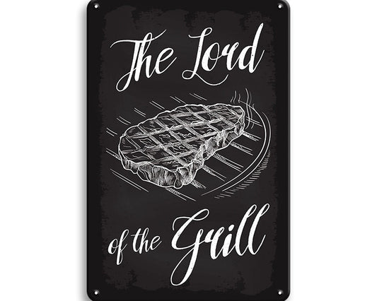 Metalen wandbord | The lord of the grill |