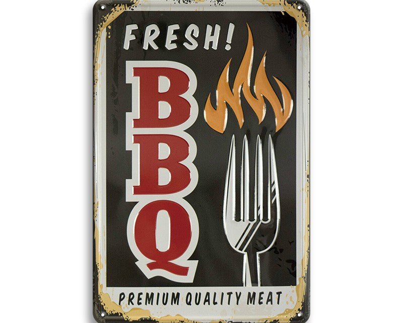 Metalen wandbord | Fresh! BBQ |