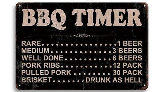 Metalen wandbord | BBQ timer |