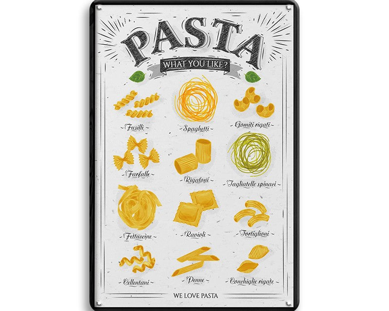 Metalen wandbord | Pasta |