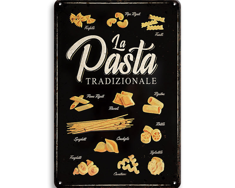 Metalen wandbord | La pasta tradizionale |