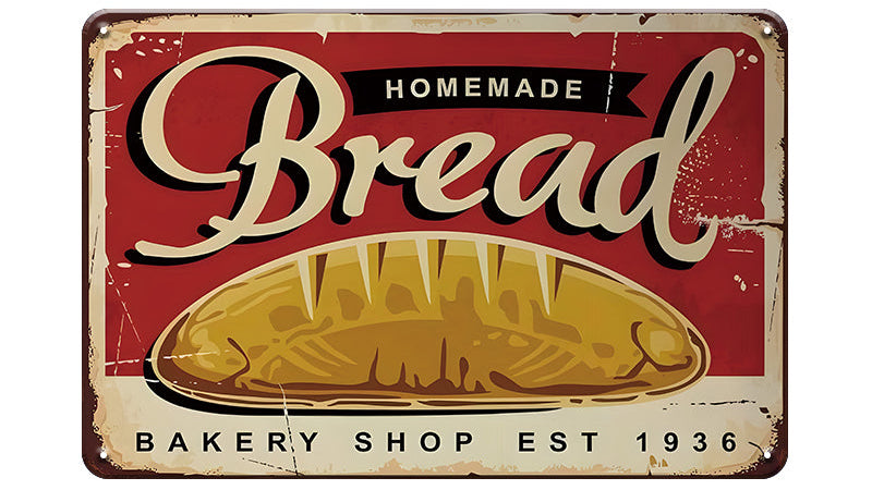 Metalen wandbord | Homemade bread |