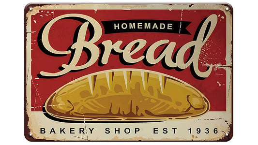 Metalen wandbord | Homemade bread |