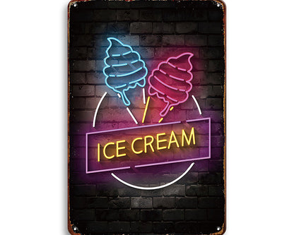 Metalen wandbord | Ice cream |