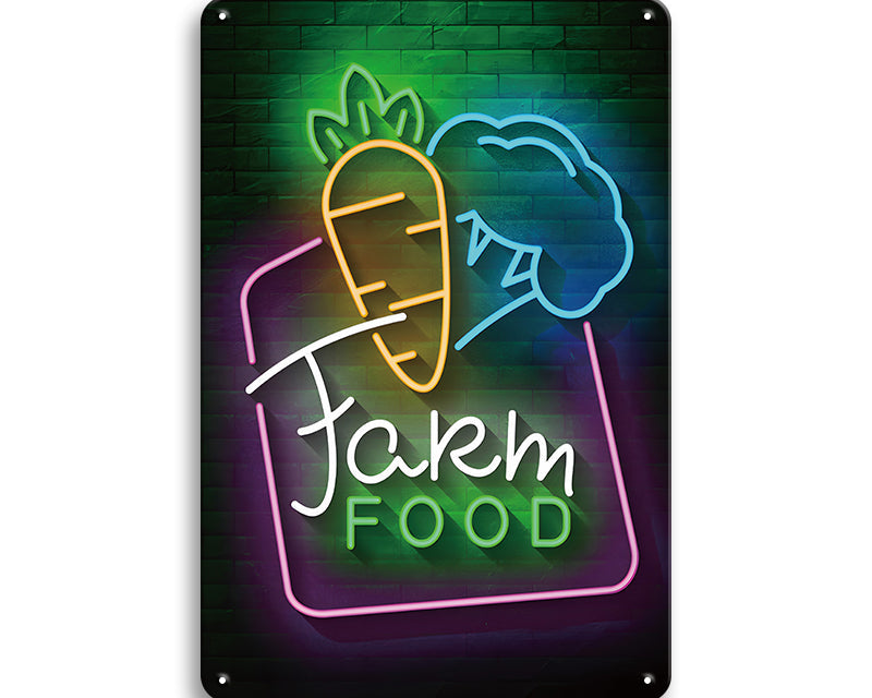 Metalen wandbord | Farm food |