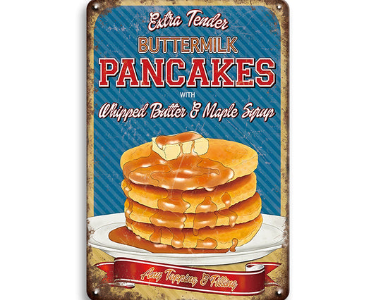Metalen wandbord | Pancakes |