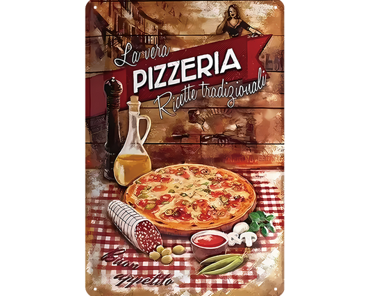 Metalen wandbord | Pizzeria |