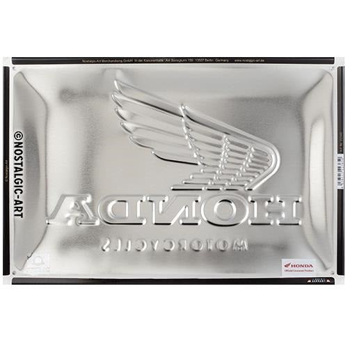 Metalen wandbord | Honda MC | Motorcycles Gold | 20x30cm |