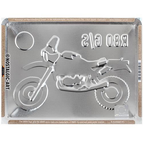 Metalen wandbord | BMW R80 G/S Paris Dakar | 15x20cm |