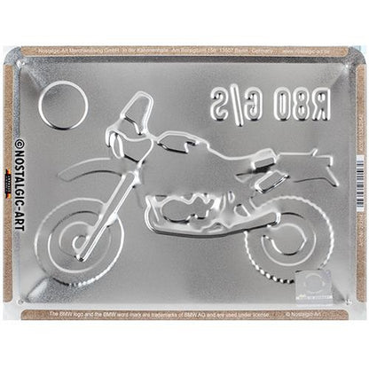 Metalen wandbord | BMW R80 G/S Paris Dakar | 15x20cm |
