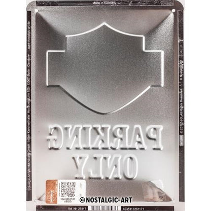 Metalen wandbord | Harley-Davidson parking only | 20x15cm |