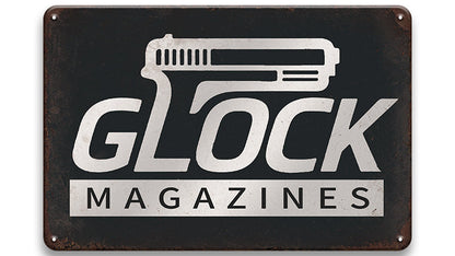 Metalen wandbord | Glock magazines |