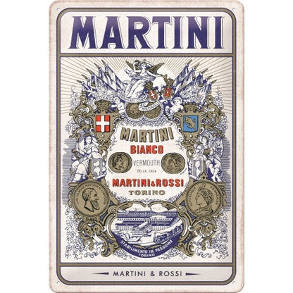 Metalen wandbord | Martini | Bianco Vermouth Label | 30x20cm |