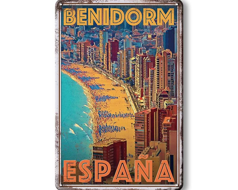 Metalen wandbord | Benidorm | España |