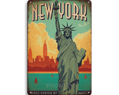 Metalen wandbord | New York | United States Of America |