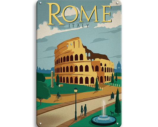Metalen wandbord | Rome | Italy |