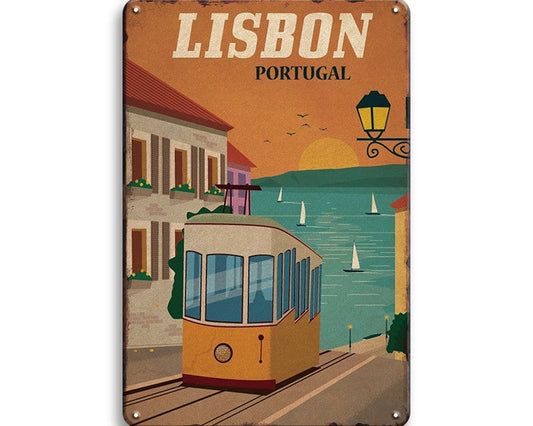 Metalen wandbord | Lisbon | Portugal |