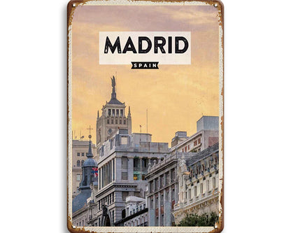Metalen wandbord | Madrid | Spain |