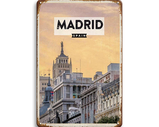 Metalen wandbord | Madrid | Spain |
