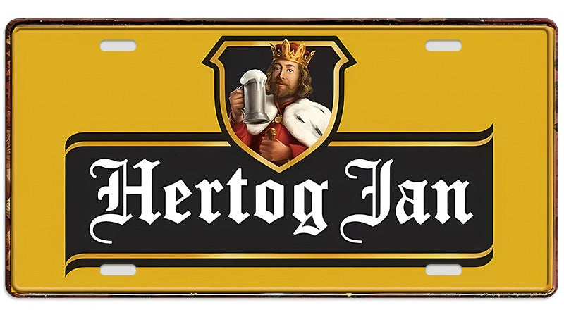 Metalen wandbord | Hertog Jan | Kentekenplaat | 15x30cm |