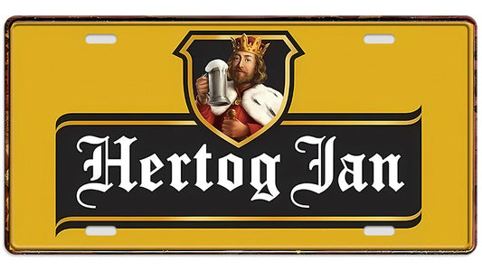 Metalen wandbord | Hertog Jan | Kentekenplaat | 15x30cm |