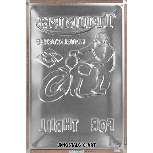 Metalen wandbord | Triumph for the thrill | 30x20cm |