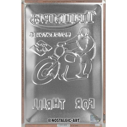 Metalen wandbord | Triumph for the thrill | 30x20cm |