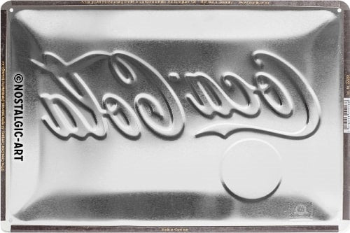 Metalen wandbord | Coca Cola geel logo | 20x30cm |