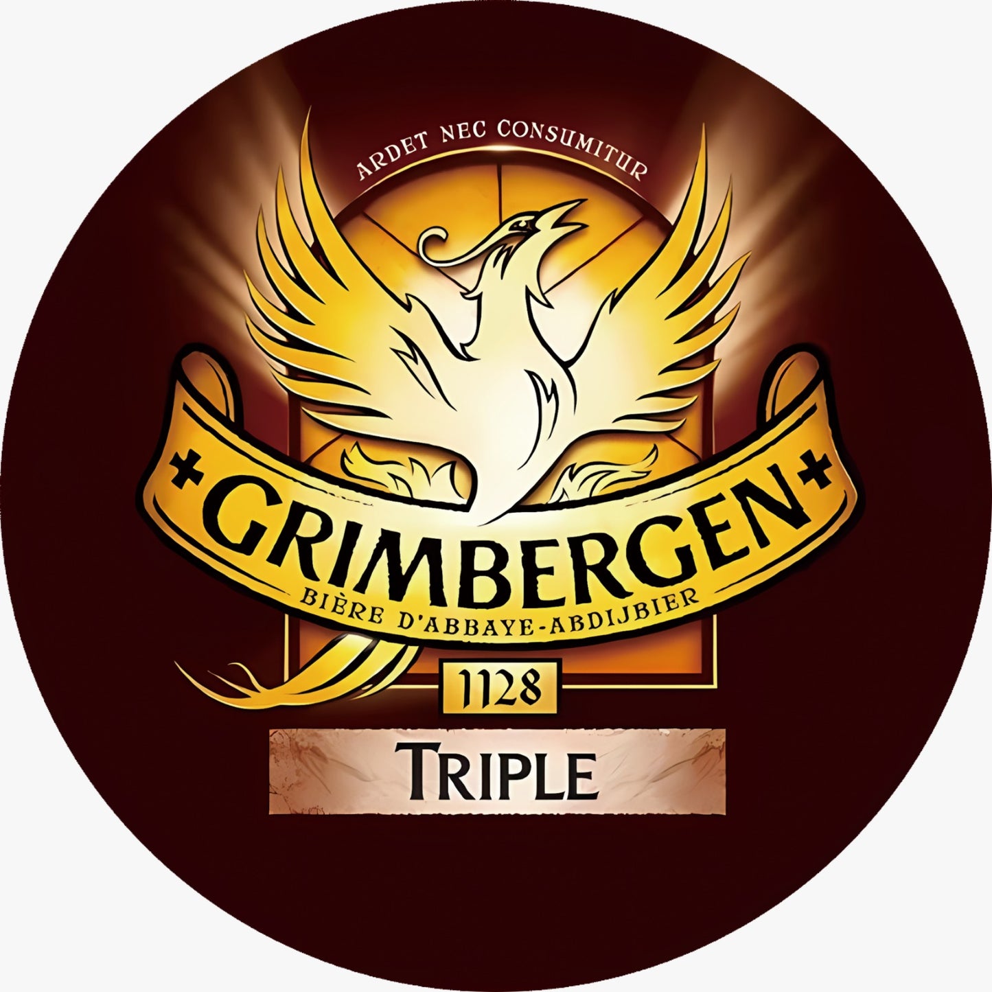 Metalen wandbord | Grimbergen Triple | 30CM | Rond |