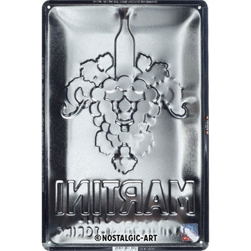 Metalen wandbord | Martini Vermouth Grapes | 30x20cm |