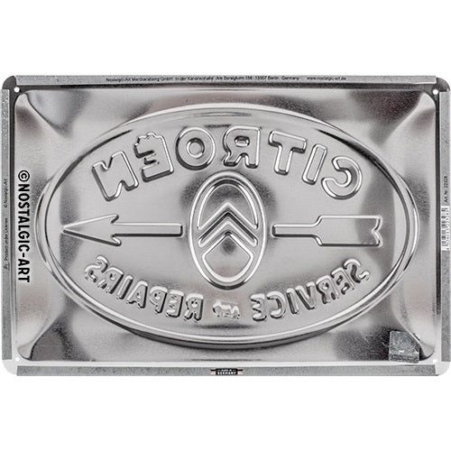 Metalen wandbord | Citroën | Service & repairs | 20x30cm |