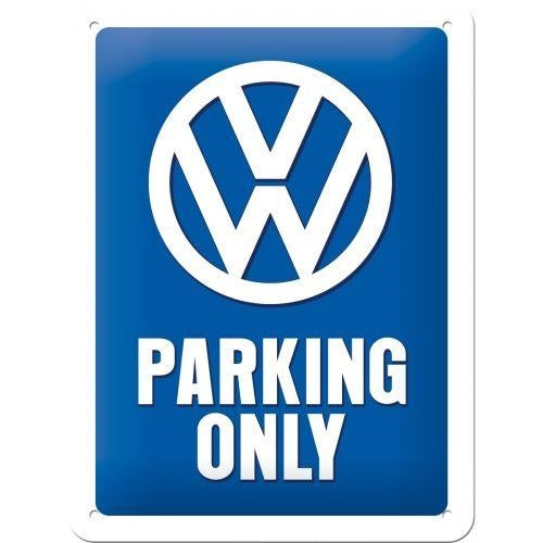 Metalen wandbord | Volkswagen parking only | 20x15cm |