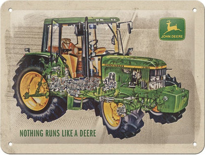 Metalen wandbord | John Deere | Model 6410 Cutaway | 15x20cm |