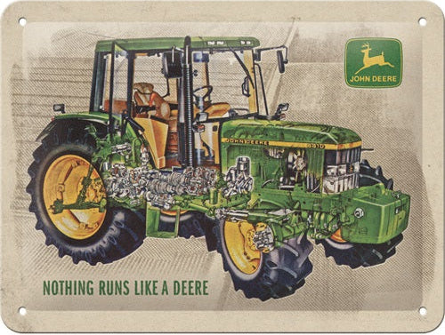 Metalen wandbord | John Deere | Model 6410 Cutaway | 15x20cm |