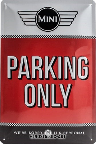 Metalen wandbord | Mini parking only | 30x20cm |