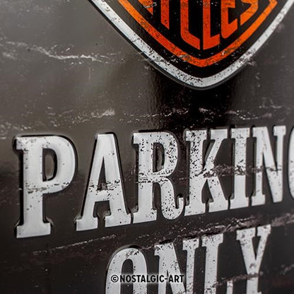 Metalen wandbord | Harley-Davidson parking only | 20x15cm |