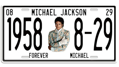 Metalen wandbord | Michael Jackson | Kentekenplaat | 15x30cm |