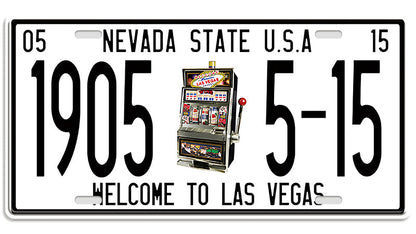 Metalen wandbord | Nevada State U.S.A. | Kentekenplaat | 15x30cm |