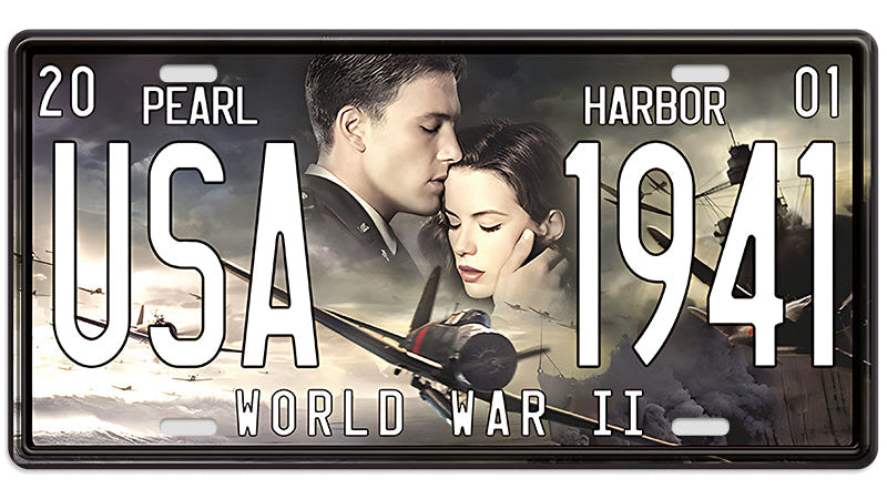 Metalen wandbord | Pearl Harbor | Kentekenplaat | 15x30cm |