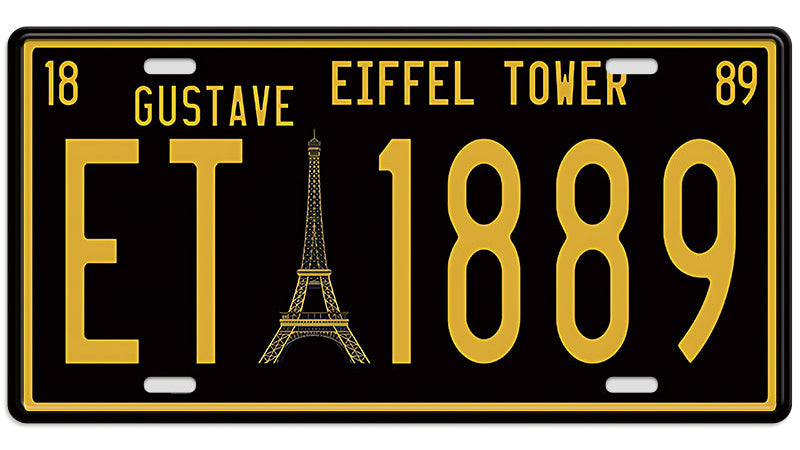 Metalen wandbord | Eiffel Tower | Kentekenplaat | 15x30cm |