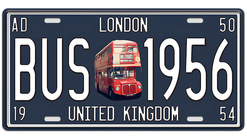 Metalen wandbord | London United Kingdom | Kentekenplaat | 15x30cm |