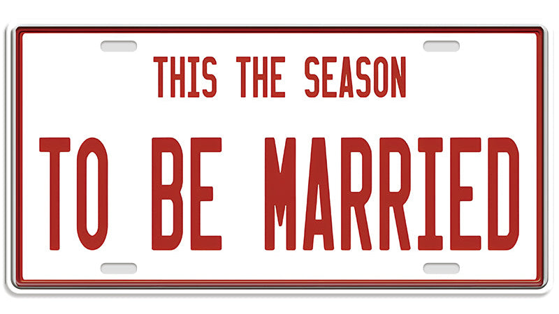 Metalen wandbord | This the season to be married | Kentekenplaat | 15x30cm |