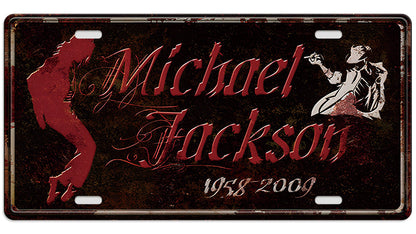 Metalen wandbord | Michael Jackson 1958 | Kentekenplaat | 15x30cm |